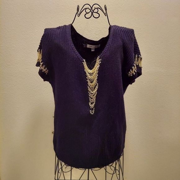 JLo Black SS Sweater Top - Picture 1 of 5